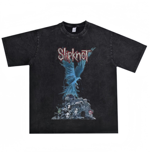 数码直喷maneskin流行金属个性摇滚乐队短袖男女T恤宽松重磅纯棉