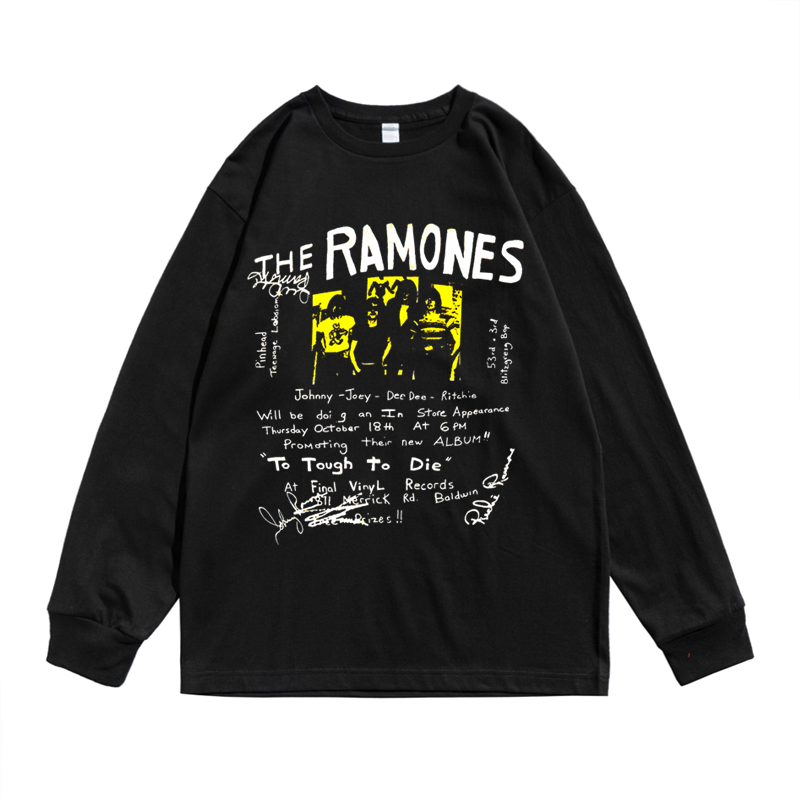 朋克摇滚纯棉T恤长袖男女同款