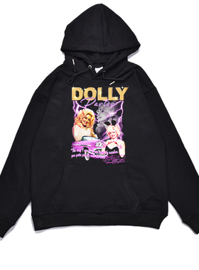 美国乡村音乐多莉·帕顿Dolly Parton歌手人物印花卫衣宽松女外套