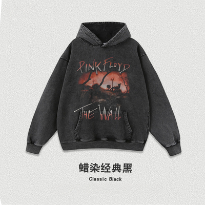 喷印pink floyd平克弗洛伊德摇滚乐队印花加厚连帽卫衣男女外套