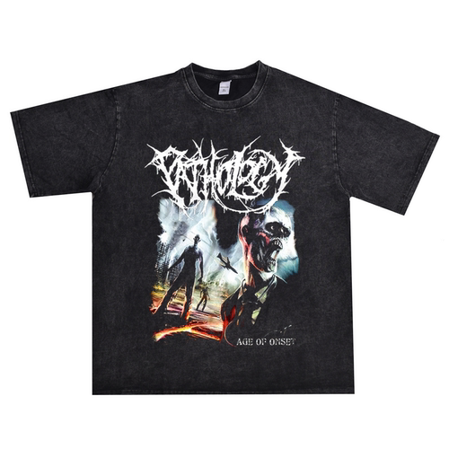 数码直喷当我弥留之际As I Lay Dying乐队印花T恤短袖宽松纯棉