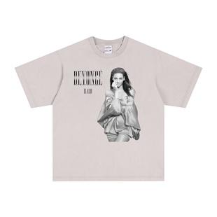 T恤重磅纯棉宽松 Giselle印花短袖 数码 直喷碧昂丝·吉赛尔Beyonce