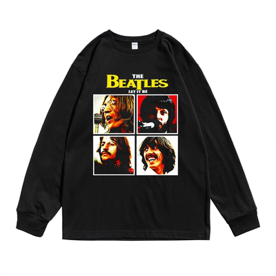 欧美约翰·列侬John Winston Lennon 披头士T恤长袖宽松男女摇滚