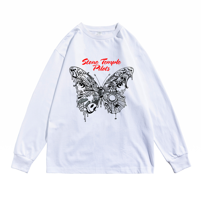 美国另类硬摇滚Stone Temple Pilots石庙领航员乐队长袖T恤宽松