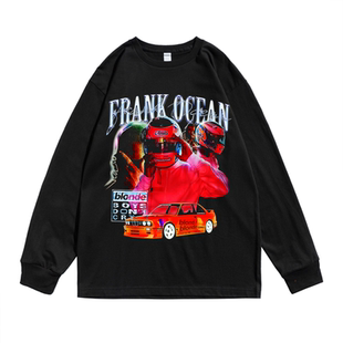 Frank Ocean弗兰克·奥申R&B歌手嘻哈说唱潮个性长袖T恤男女同款