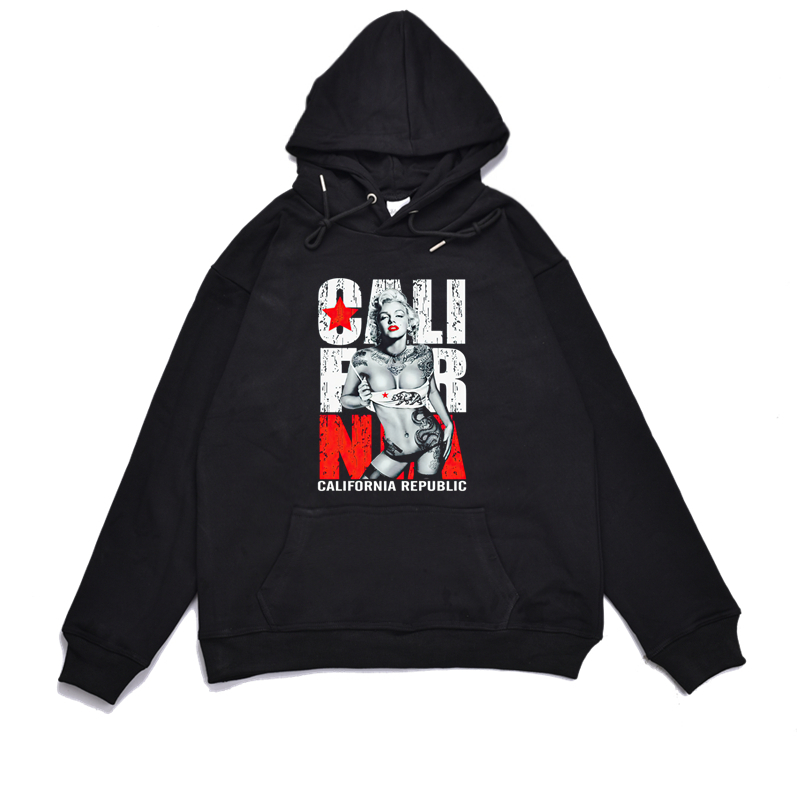 欧美玛丽莲梦露外套大码休闲卫衣