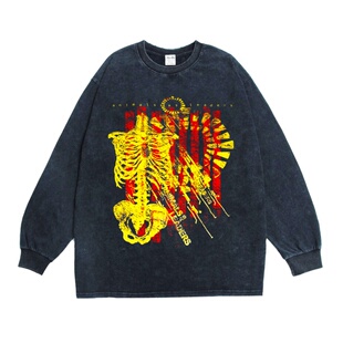 数码直喷摇滚Animals As Leaders乐队印花长袖T恤重磅纯棉嘻哈潮