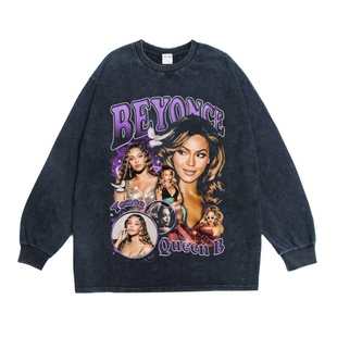 T恤重磅纯棉嘻哈 Gisell印花长袖 数码 直喷碧昂丝·吉赛尔Beyonce