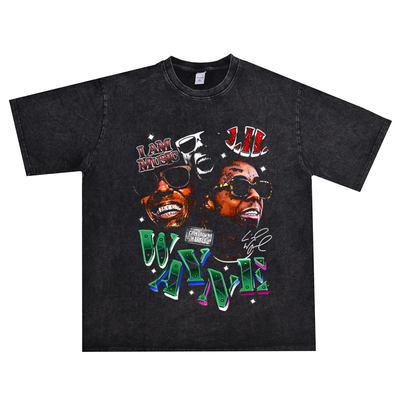 LilWayne嘻哈印花T恤短袖