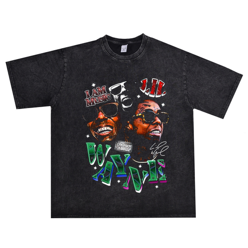 LilWayne嘻哈印花T恤短袖
