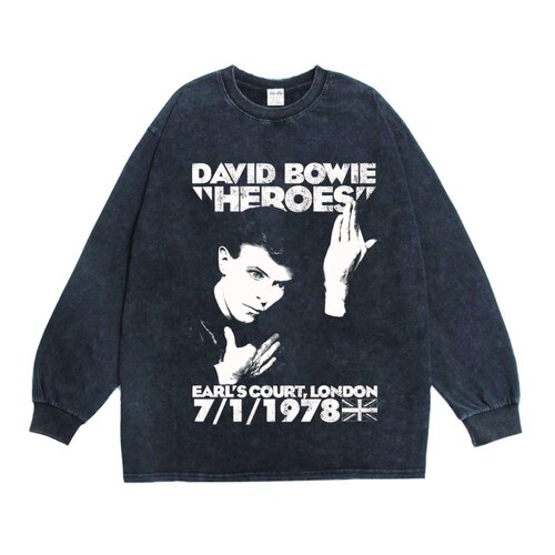 DavidBowie大卫印花长袖T恤
