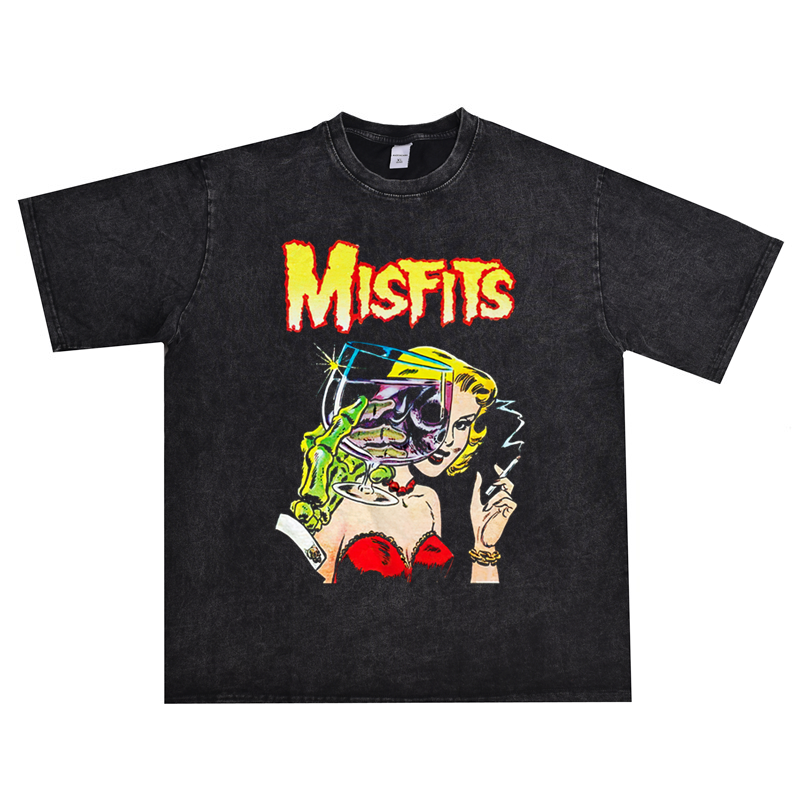 水土不服乐队印花T恤短袖