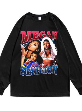 欧美女歌手梅根·西·斯塔莉安Megan Thee Stallion嘻哈T恤长袖