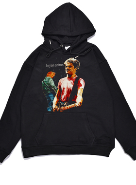 摇滚歌手Bryan Adams布莱恩·亚当斯人物印花卫衣男女宽松版外套