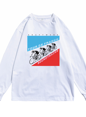 发电站乐队Kraftwerk德国电子音乐团体摇滚印花长袖T恤男女可定制