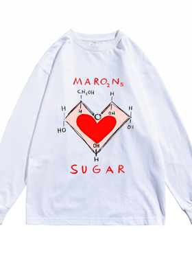 欧美魔力红Maroon5摇滚乐队T恤长袖百搭宽松男女同款新款潮流