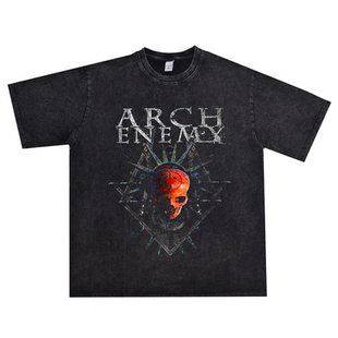 旋律死亡金属Arch Enemy大敌摇滚乐队个性潮流T恤衫宽松街头嘻哈