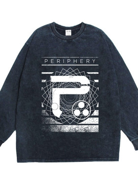 数码直喷数学摇滚Periphery乐队印花T恤长袖宽松男女纯棉重磅嘻哈