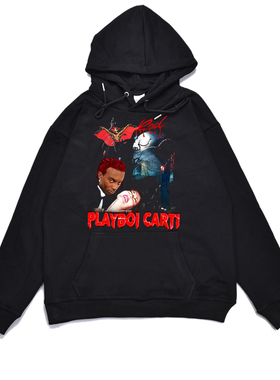 说唱嘻哈卡尔蒂Playboi Carti欧美街头Hip-Hop印花卫衣宽松版外套