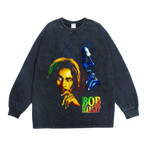 鲍勃马利BobMarley印花长袖T恤