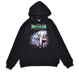 欧美经典怀旧老电影怪物秀个性设计海报印花卫衣连帽外套宽松男女