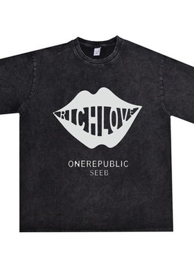 直喷OneRepublic共和时代摇滚乐队纯棉T恤短袖宽松男女圆领重磅