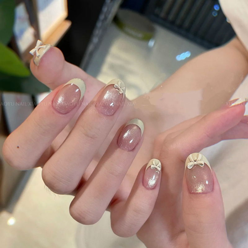 甜心公举奶黄猫眼法式冰糯蝴蝶结