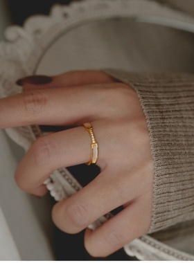 饰品女高级感戒指轻奢日系精致细圈食指时尚气质百搭戒指小众设计