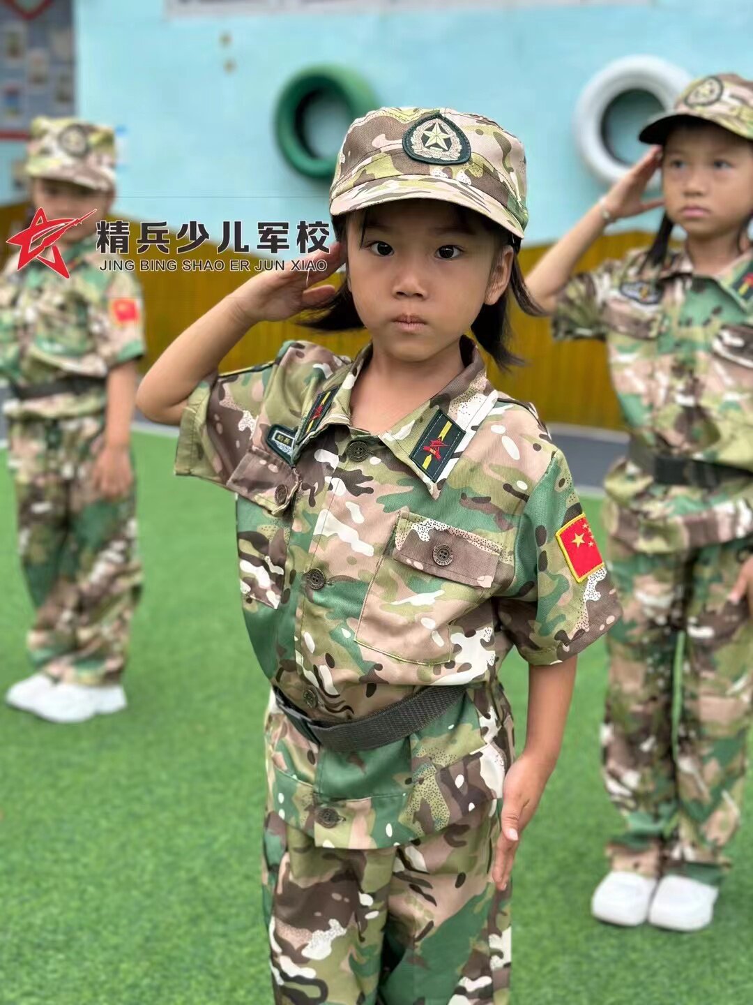 儿童迷彩服套装男童军训服套装长袖女童短袖军装幼儿中小学演出服