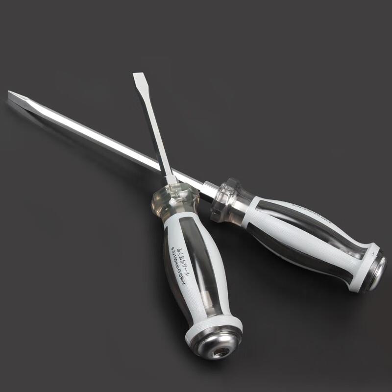 釰福冈工具螺丝刀十字改锥可搭配小飞使用穿心防滑起子一字6x100m