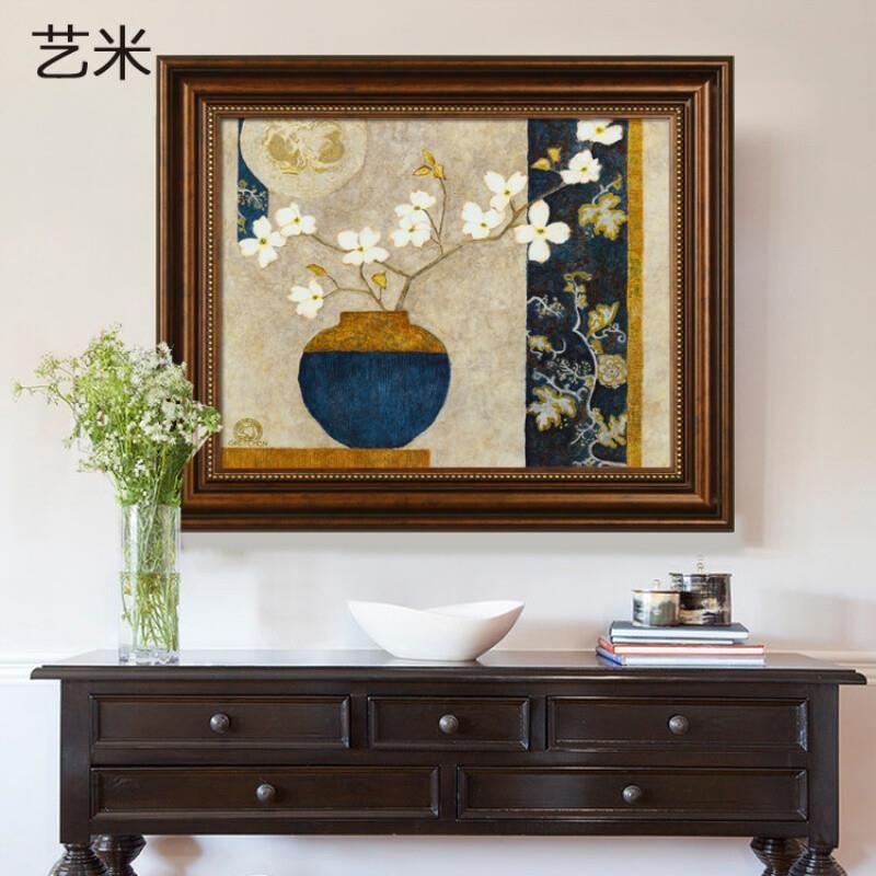 艺米电表箱装饰画配电箱画美式液压翻盖新中式可推拉弱电箱遮挡画