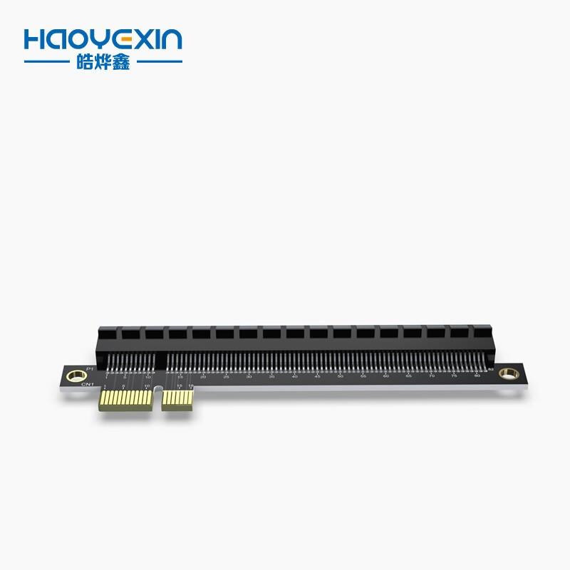皓烨鑫PCI-E转接卡显卡转向卡16X转换卡横向卡1U2Upcie3.04.0X1X4