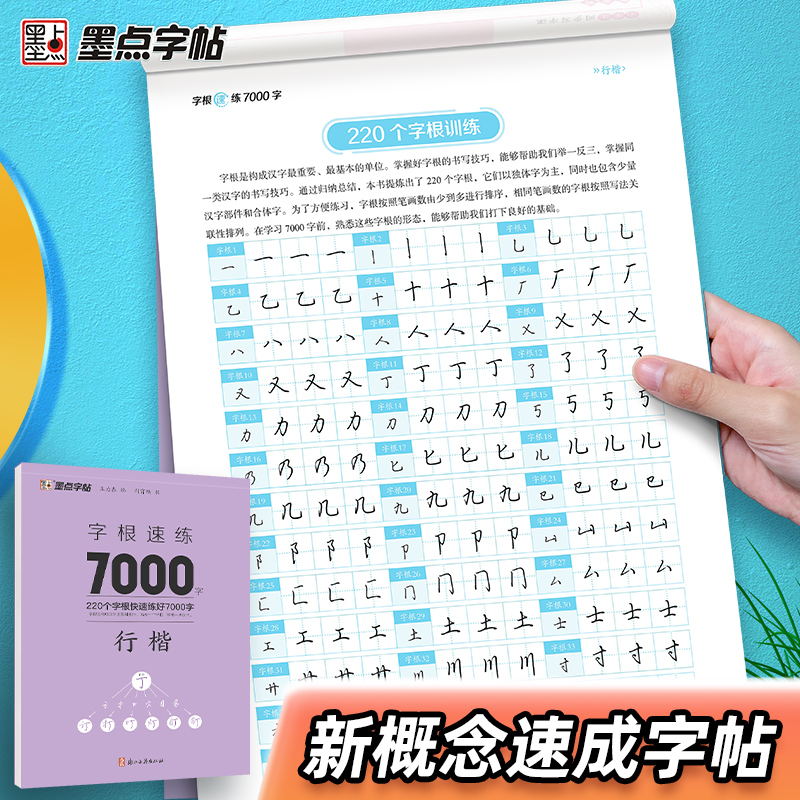墨点字根速练成人学生7000字行楷
