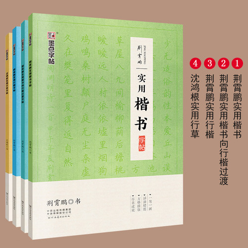 墨点字帖实用楷书字帖荆霄鹏行楷手写硬笔书法入门基础练字大学生公务员连笔字女生漂亮字体成人行草钢笔字帖楷书向行楷过渡练字帖