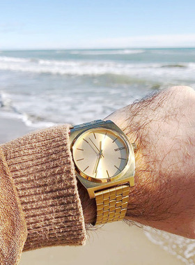 尼克松nixon手表 正品A045-511金色酒桶形男女中性小金表手表