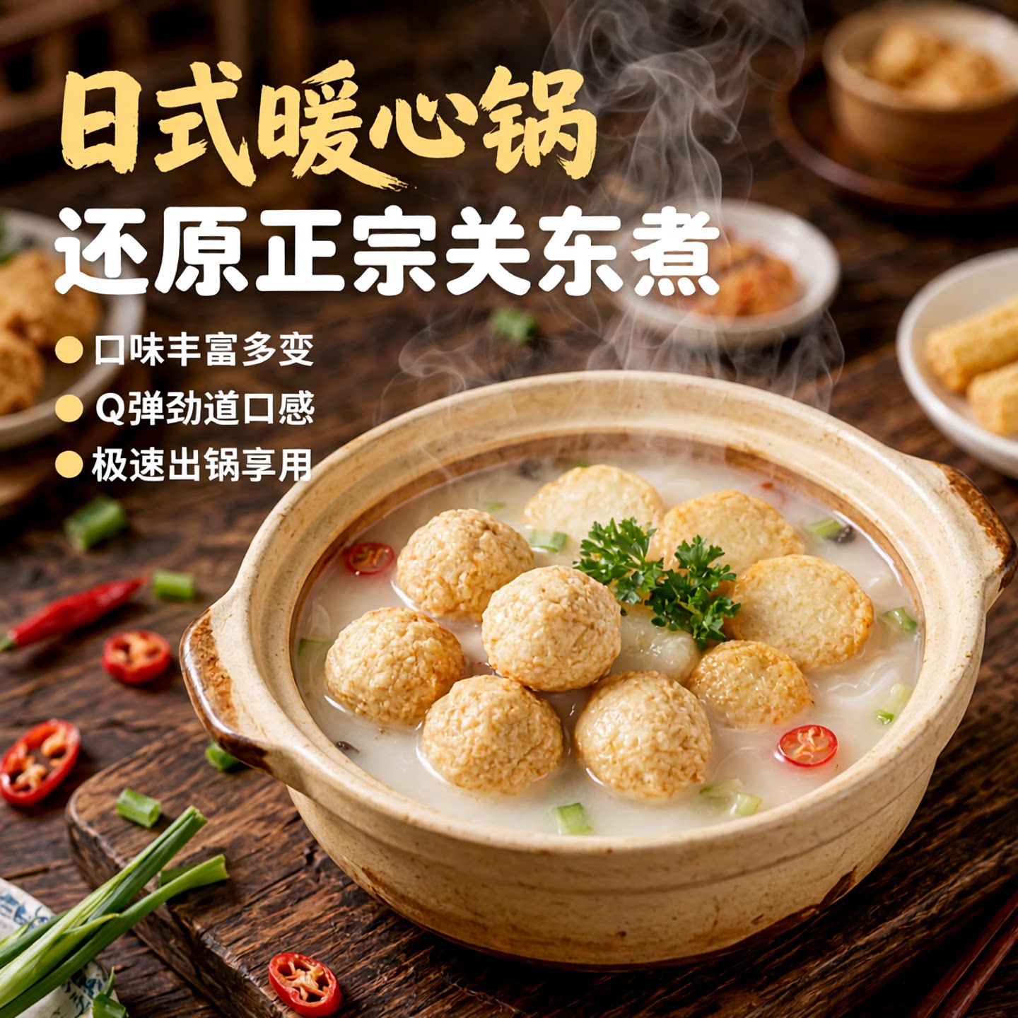 89选5九生堂串串日式关东煮火锅丸子虾滑组合速食食品食材竹轮