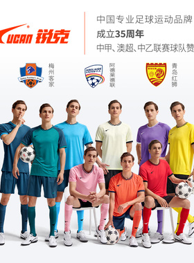 锐克足球服套装男定制印字队服足球服装训练服成人儿童球衣订制夏
