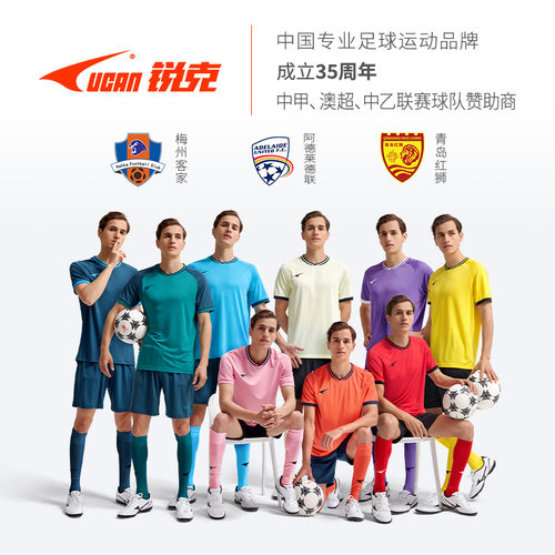 锐克足球服套装男定制印字队服足球服装训练服成人儿童球衣订制夏 - 封面