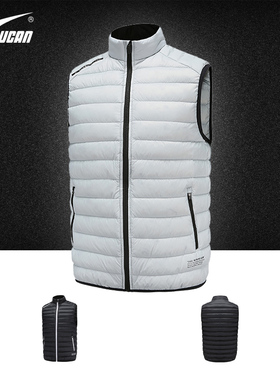 ucan锐克秋冬新款羽绒背心足球运动训练保暖无袖马甲坎肩男110043