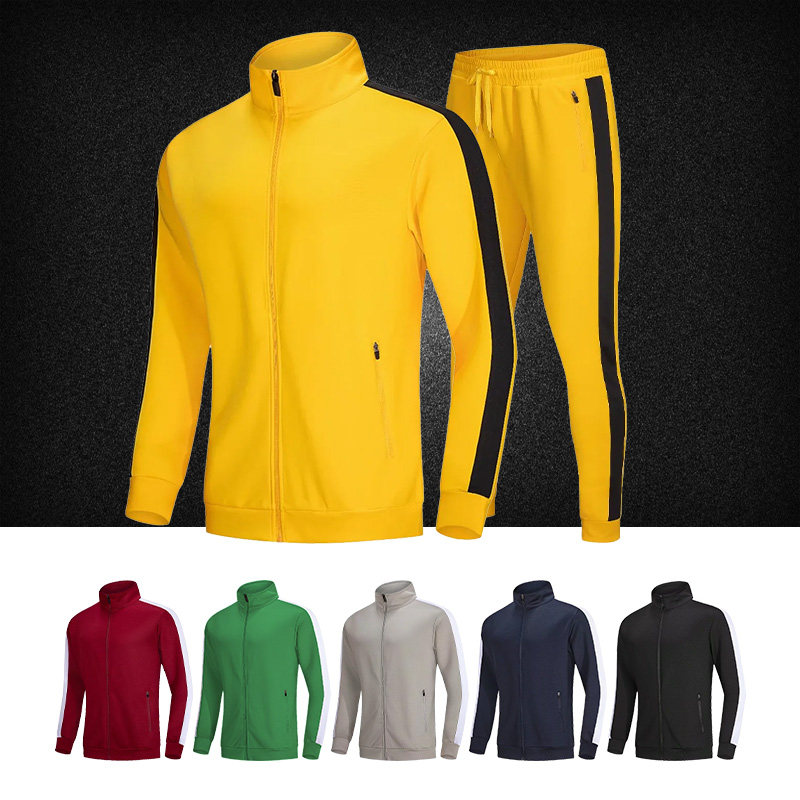 2021秋冬季节足球训练服套装男子长袖足球服队服定制出场服外套