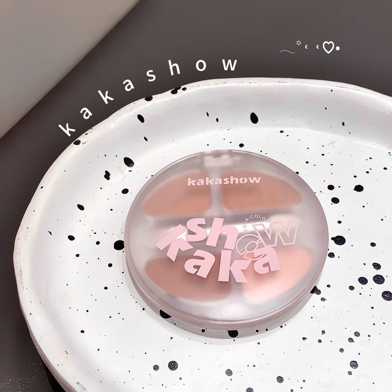 kakashow灵动四色卧蚕盘质地细腻