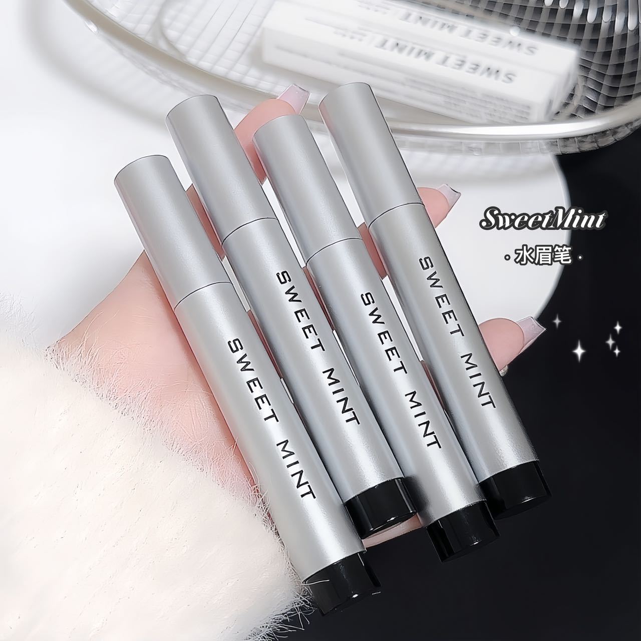 sweetmint水眉笔多叉毛绒感水眉
