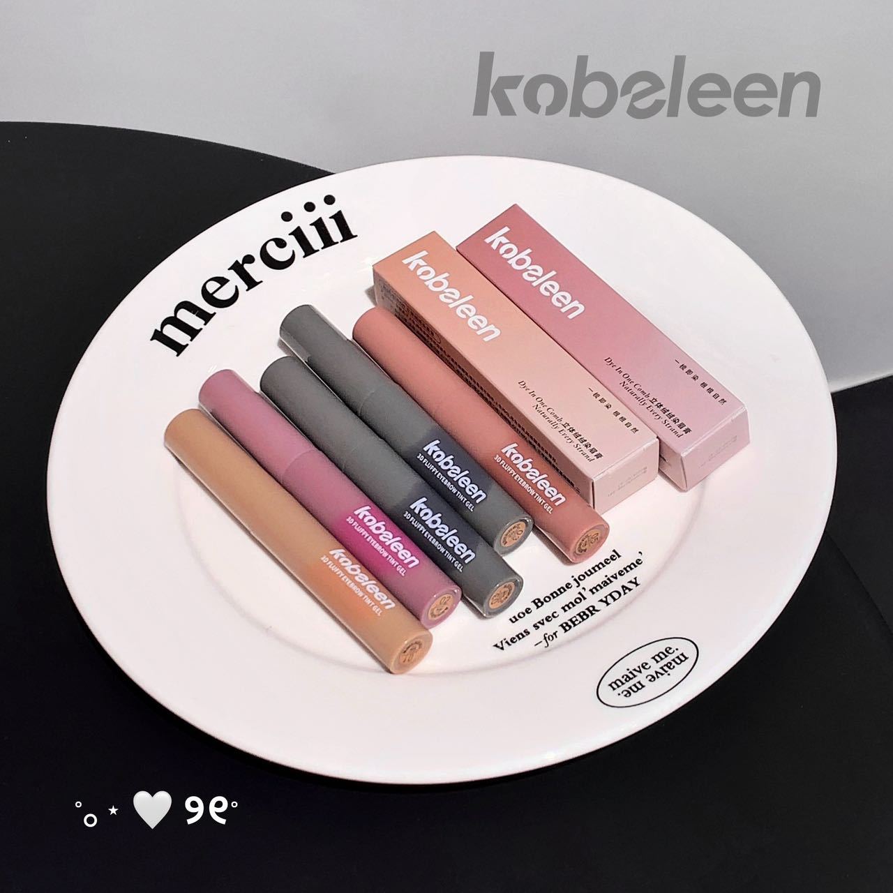 kobeleen立体绒绒染眉膏显色自然