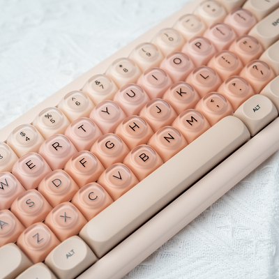 粉底液键帽PBT+PC机械键盘键帽可爱球帽适配磁轴61 68 87 104 108