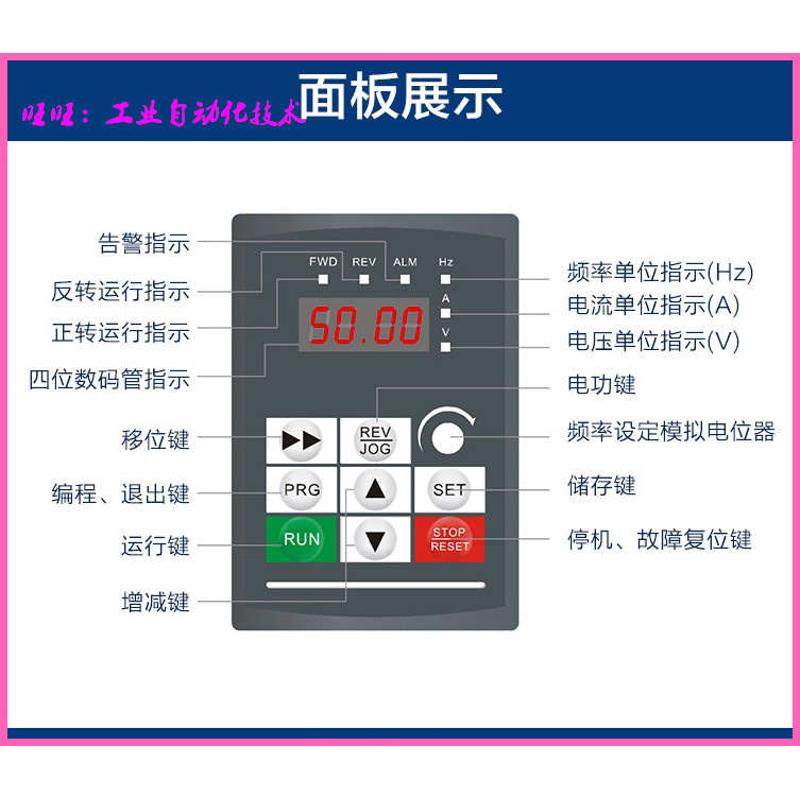 易驱变频器 ED3100 CV3100 小控制面板 操作面板 显示器 键盘,五金/工具,通用变频器,淘宝优惠券,粉丝福利购,淘宝优惠卷