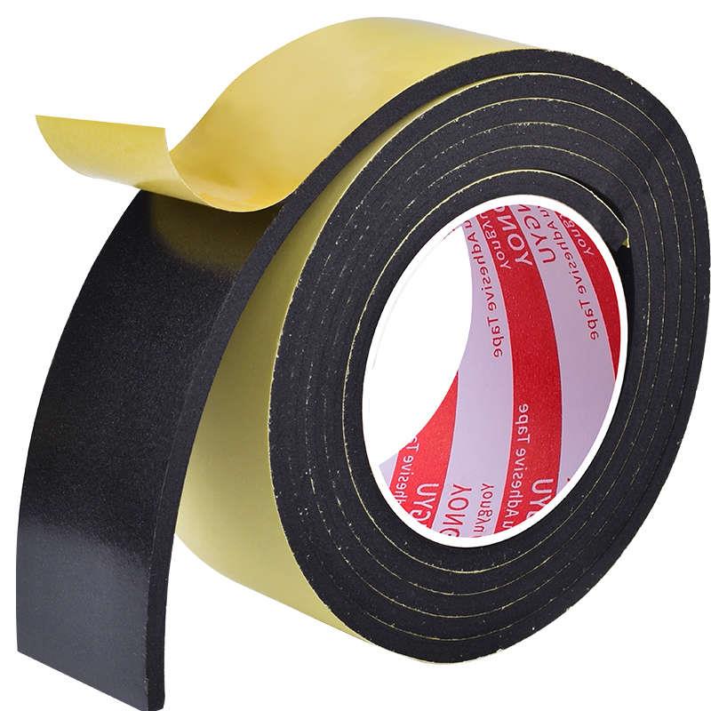 EVA黑色单面泡棉胶 0.5-1-2-3mm厚 高粘度防震泡沫密封条汽车泡棉