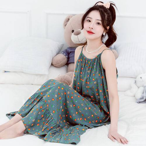 吊带睡裙雁策棉绸女款小清新甜美