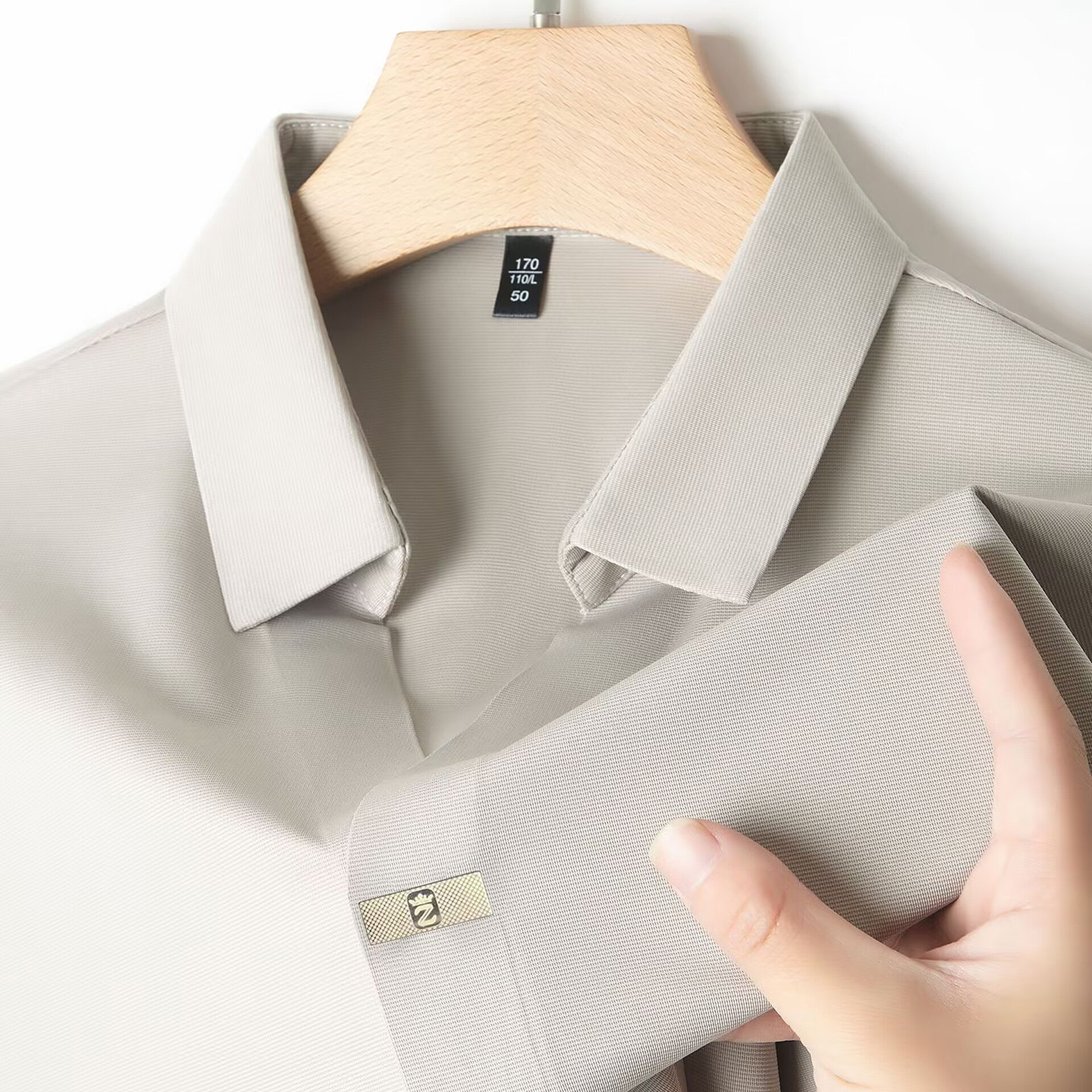 点击率男装高档轻奢剪刀领烫金POLO衫春夏男士款商务休闲短袖T恤