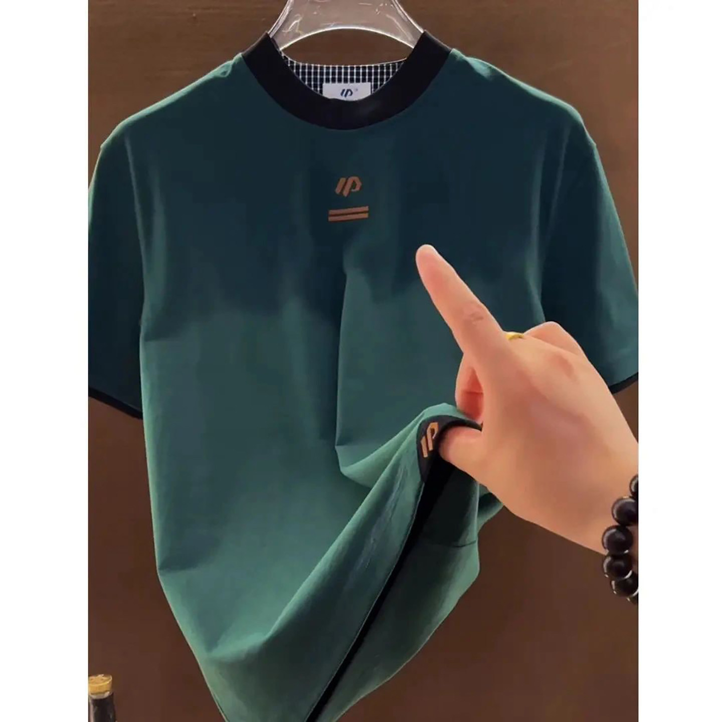 今泽服饰男装高档轻奢潮牌短袖T恤春夏男士时尚百搭简约半袖上衣