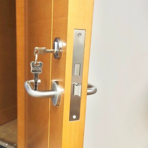 防火锁通道门锁逃生安全门配件锁芯锁体全套把手不锈钢防火门锁